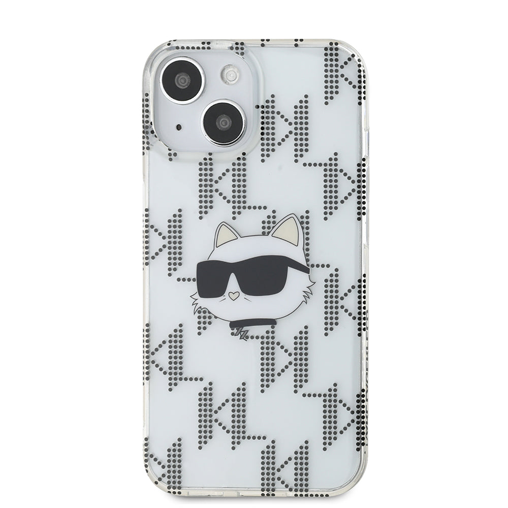 Futrola za Apple iPhone 15, Karl Lagerfeld, IML Electroplated Choupette Head, Transparentna