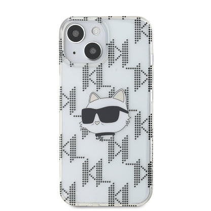 Futrola za Apple iPhone 15, Karl Lagerfeld, IML Electroplated Choupette Head, Transparentna