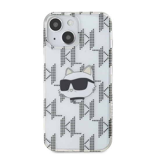 Futrola za Apple iPhone 15, Karl Lagerfeld, IML Electroplated Choupette Head, Transparentna