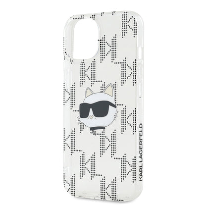 Futrola za Apple iPhone 15, Karl Lagerfeld, IML Electroplated Choupette Head, Transparentna