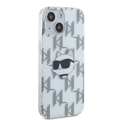 Futrola za Apple iPhone 15, Karl Lagerfeld, IML Electroplated Choupette Head, Transparentna