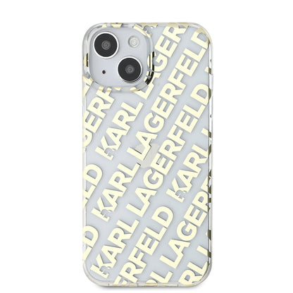 Futrola za Apple iPhone 15, Karl Lagerfeld, IML Luxury Gold Fullover Logo, Zlatna
