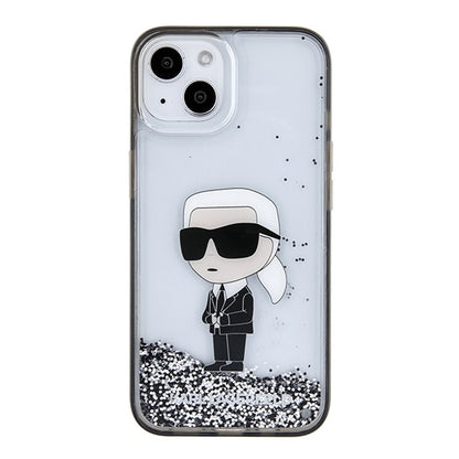 Futrola za Apple iPhone 15, Karl Lagerfeld, Liquid Glitter Ikonik Karl, Providna