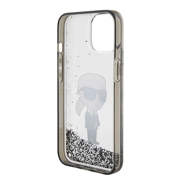Futrola za Apple iPhone 15, Karl Lagerfeld, Liquid Glitter Ikonik Karl, Providna
