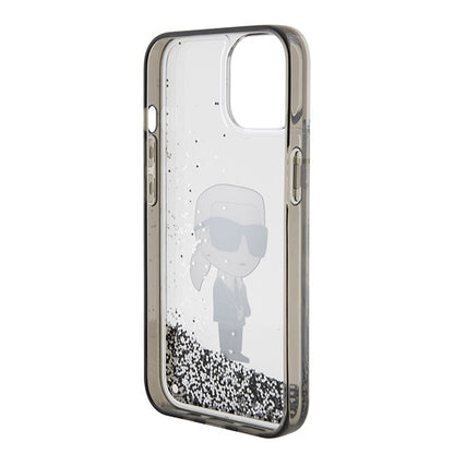 Futrola za Apple iPhone 15, Karl Lagerfeld, Liquid Glitter Ikonik Karl, Providna