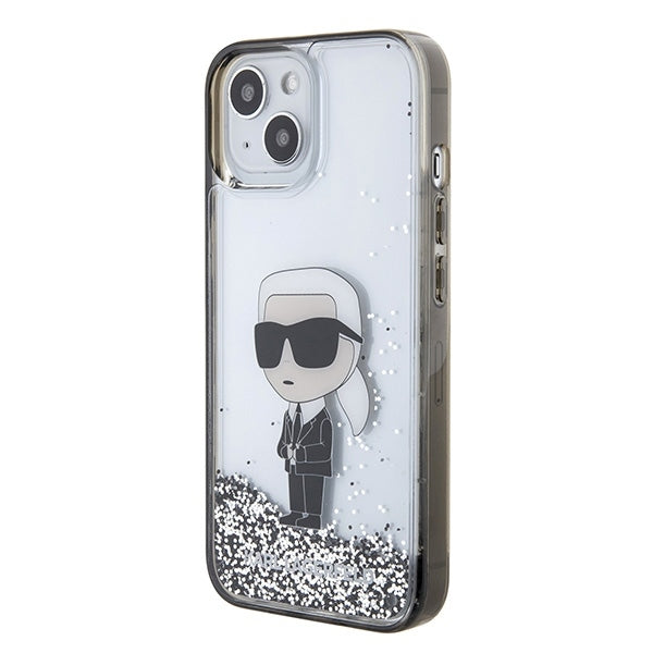 Futrola za Apple iPhone 15, Karl Lagerfeld, Liquid Glitter Ikonik Karl, Providna