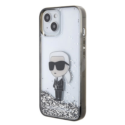 Futrola za Apple iPhone 15, Karl Lagerfeld, Liquid Glitter Ikonik Karl, Providna