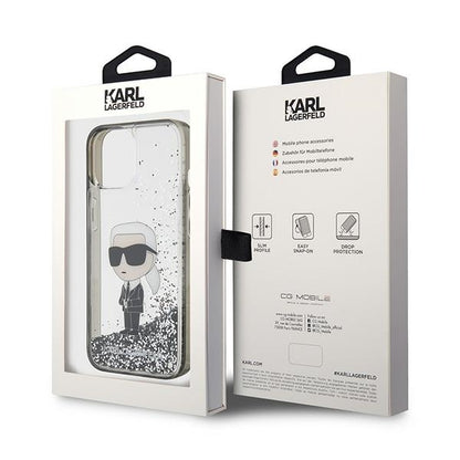 Futrola za Apple iPhone 15, Karl Lagerfeld, Liquid Glitter Ikonik Karl, Providna