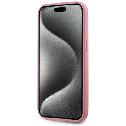 Futrola za Apple iPhone 15, Karl Lagerfeld, Metal Signature, Roze