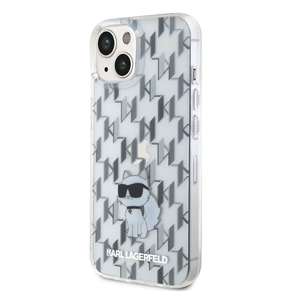 Futrola za Apple iPhone 15, Karl Lagerfeld, Monogram Choupette, Providna
