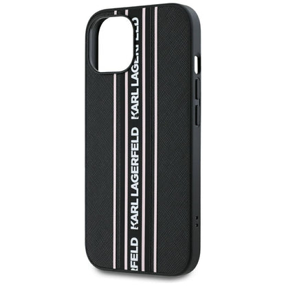 Futrola za Apple iPhone 15, Karl Lagerfeld, Saffiano Athleisure Stripes with Strap, Roze