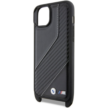 Futrola za Apple iPhone 15 Plus, BMW, M Edition Carbon Stripe & Strap, Crna