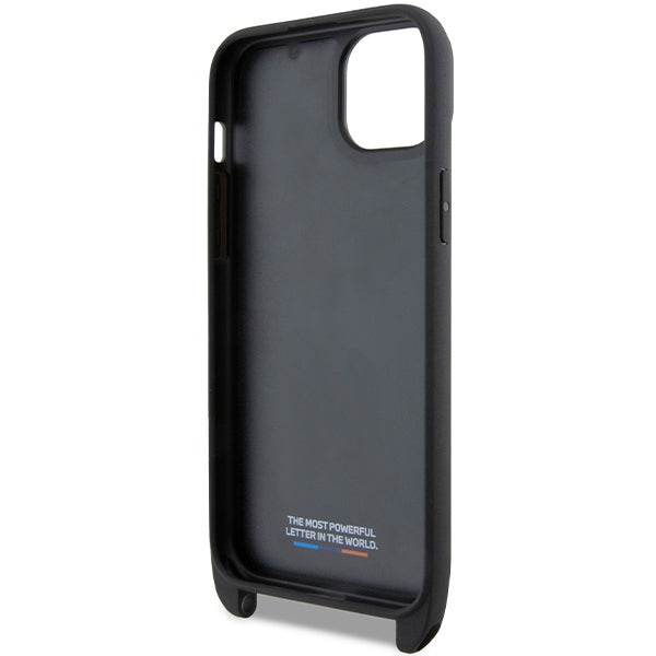 Futrola za Apple iPhone 15 Plus, BMW, M Edition Carbon Stripe & Strap, Crna