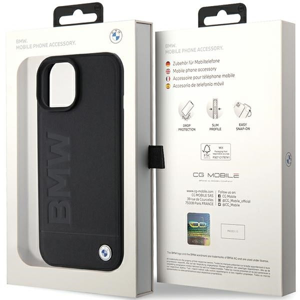 Futrola za Apple iPhone 15 Plus, BMW, Natural Hot Stamp, Crna