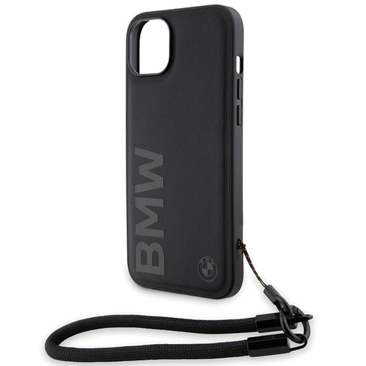 Futrola za Apple iPhone 15 Plus, BMW, Signature Wordmark Cord, Crna