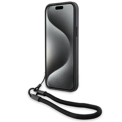 Futrola za Apple iPhone 15 Plus, BMW, Signature Wordmark Cord, Crna