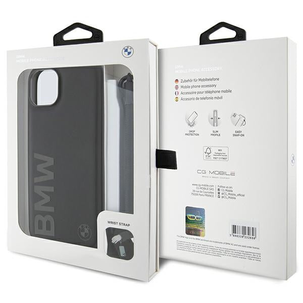 Futrola za Apple iPhone 15 Plus, BMW, Signature Wordmark Cord, Crna