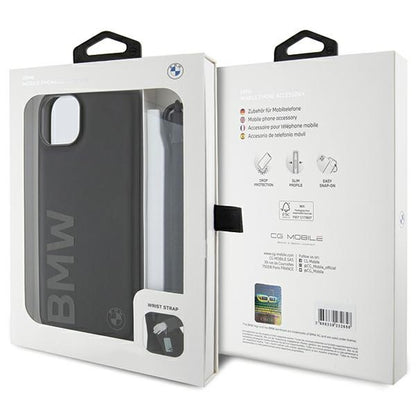 Futrola za Apple iPhone 15 Plus, BMW, Signature Wordmark Cord, Crna