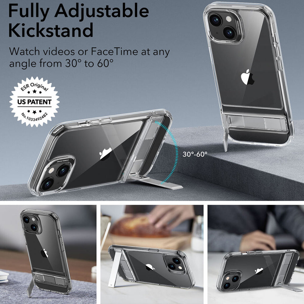 Futrola za Apple iPhone 15 Plus, ESR, Air Shield Boost Kickstand, Providna