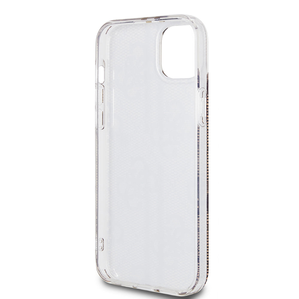 Futrola za Apple iPhone 15 Plus, Guess, IML 4G Gold Stripe, Braon