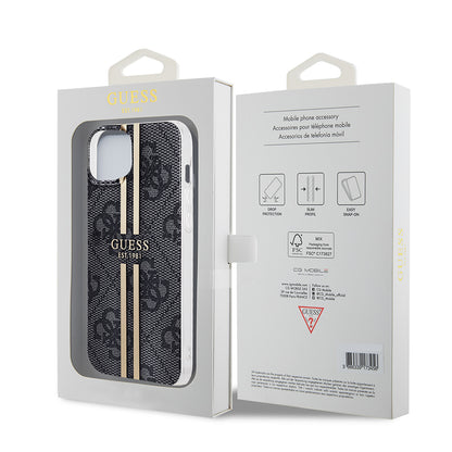 Futrola za Apple iPhone 15 Plus, Guess, IML 4G Gold Stripe, Crna