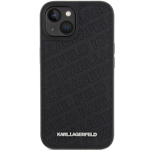 Futrola za Apple iPhone 15 Plus, Karl Lagerfeld, Diagonal Quilted K Pattern, Crna