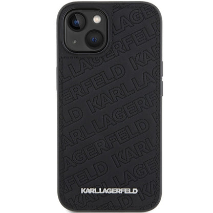 Futrola za Apple iPhone 15 Plus, Karl Lagerfeld, Diagonal Quilted K Pattern, Crna