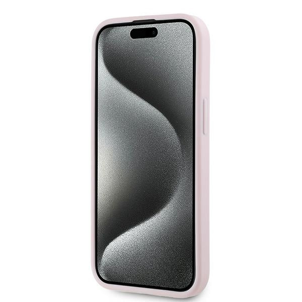 Futrola za Apple iPhone 15 Plus, Karl Lagerfeld, Diagonal Quilted Script, Roze