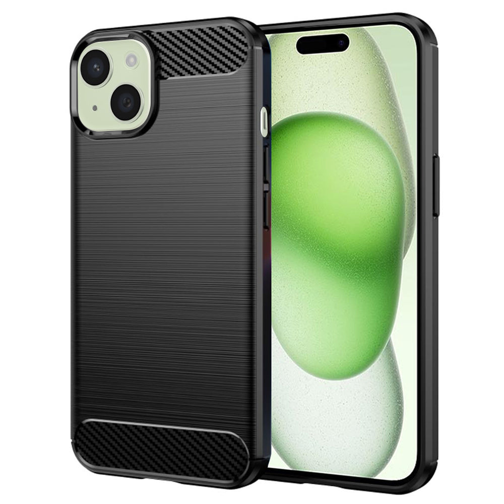 Futrola za Apple iPhone 15 Plus, Techsuit, Karbon, Crna
