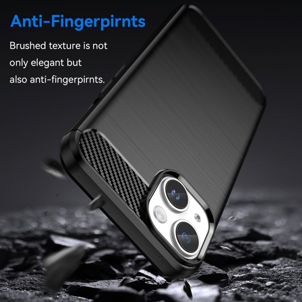 Futrola za Apple iPhone 15 Plus, Techsuit, Karbon, Crna