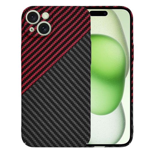 Futrola za Apple iPhone 15 Plus, Techsuit, Carbonite FiberShell, Crno Crvena