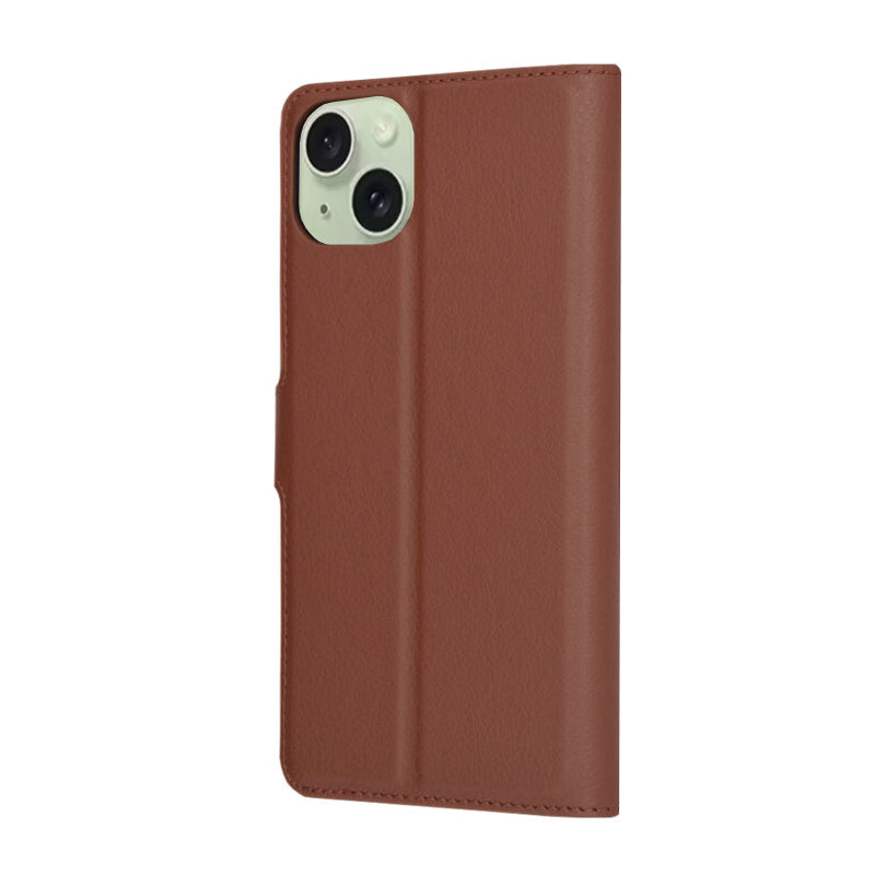 Futrola za Apple iPhone 15 Plus, Techsuit, Leather Folio, Braon