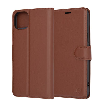 Futrola za Apple iPhone 15 Plus, Techsuit, Leather Folio, Braon