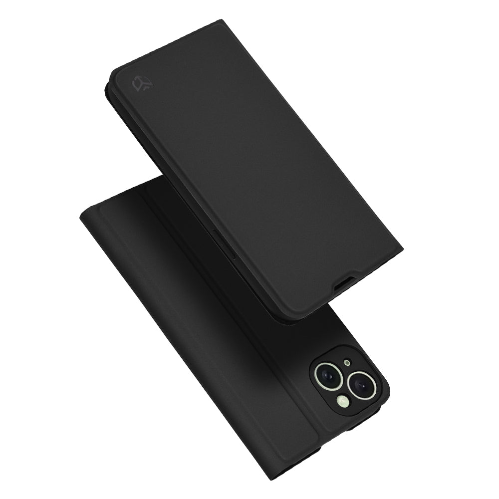 Futrola za Apple iPhone 15 Plus, Techsuit, Magskin Book, Crna