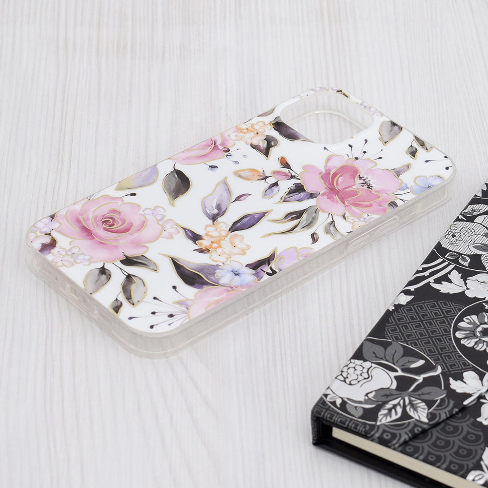 Futrola za Apple iPhone 15 Plus, Techsuit, Marble, Bela