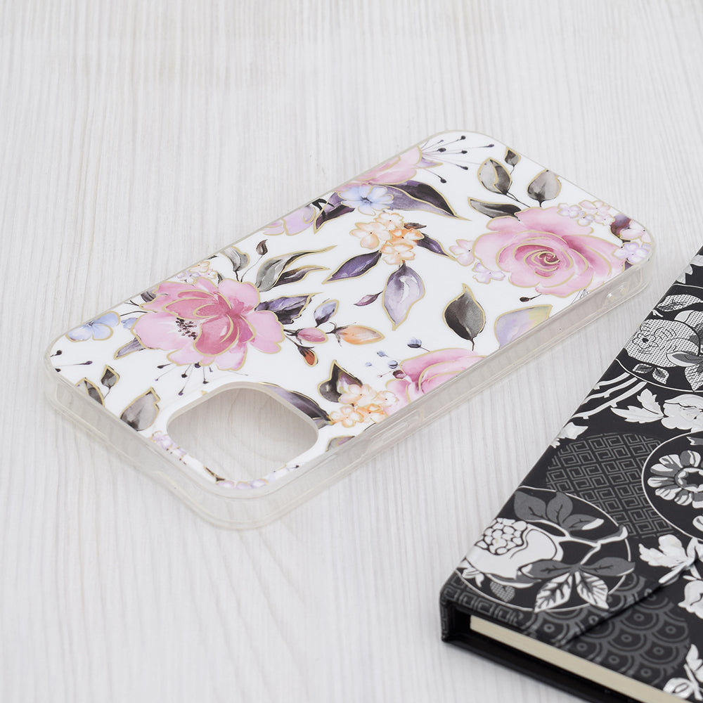 Futrola za Apple iPhone 15 Plus, Techsuit, Marble, Bela