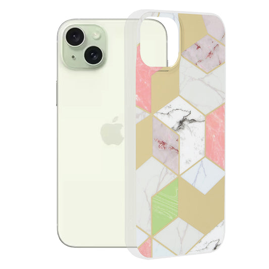 Futrola za Apple iPhone 15 Plus, Techsuit, Marble, Ljubičasta