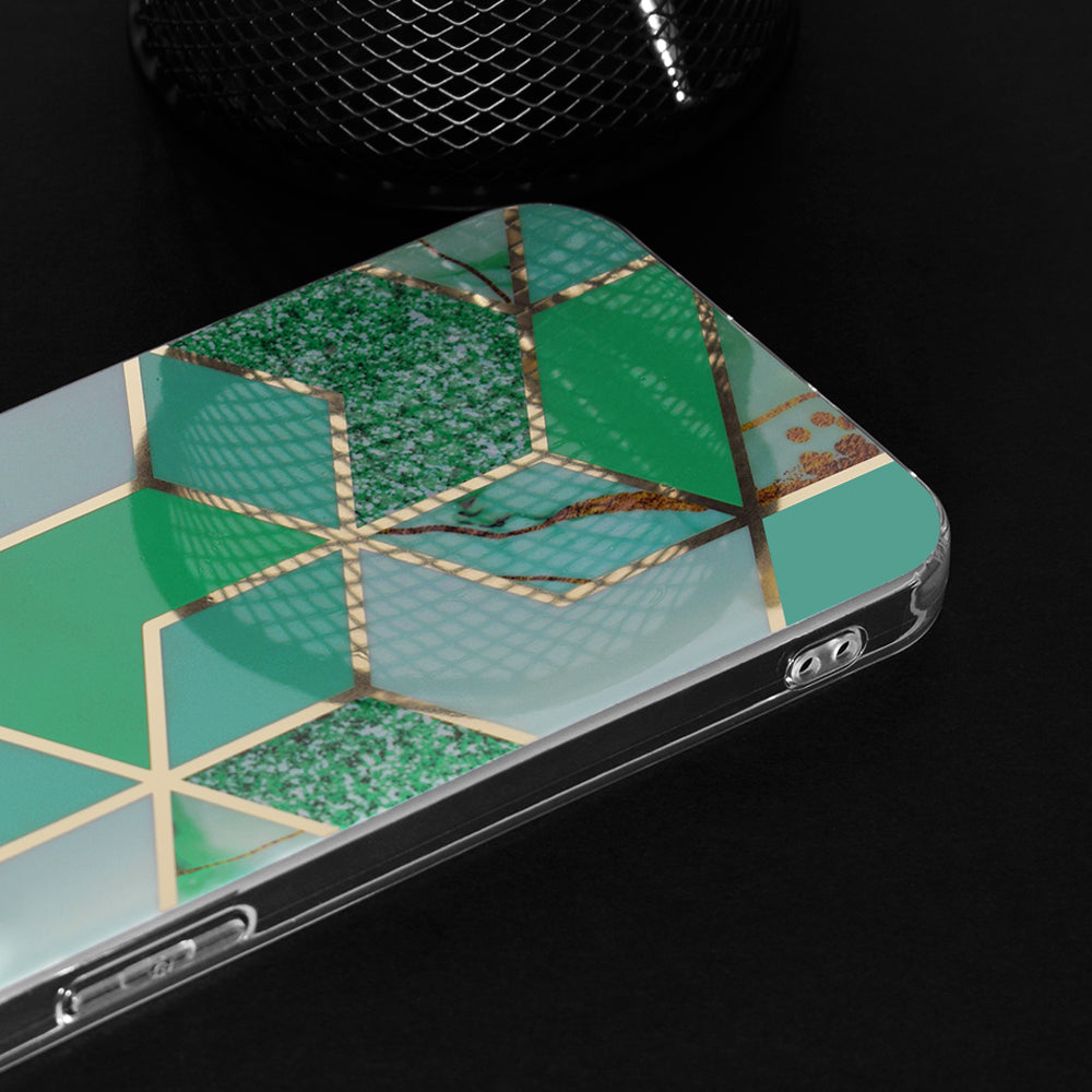 Futrola za Apple iPhone 15 Plus, Techsuit, Marble, Zelena