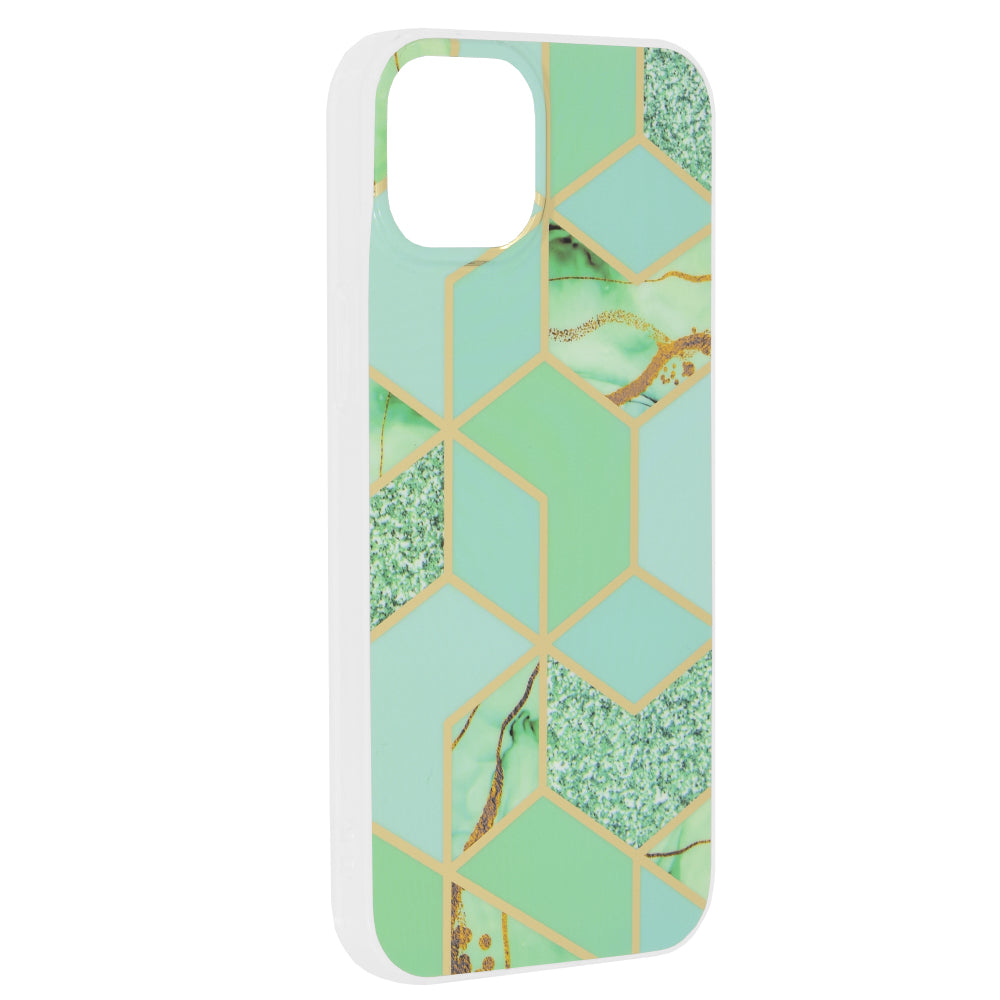 Futrola za Apple iPhone 15 Plus, Techsuit, Marble, Zelena