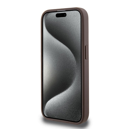 Futrola za Apple iPhone 15 Pro, Guess, 4G Stripe, Braon