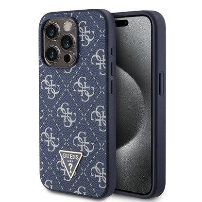 Futrola za Apple iPhone 15 Pro, Guess, 4G Triangle Logo, Plava