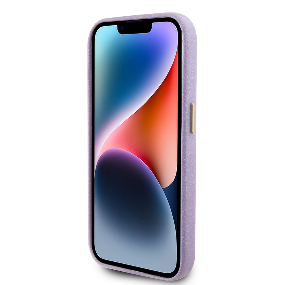 Futrola za Apple iPhone 15 Pro, Guess, Glitter Glossy Script, Svetlo Ljubičasta