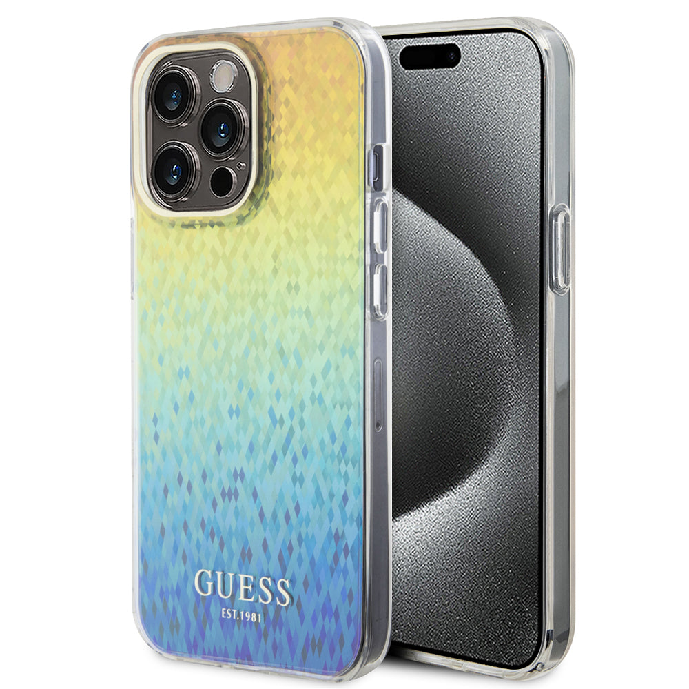 Futrola za Apple iPhone 15 Pro, Guess, IML Faceted Mirror Disco Iridescent, Višebojna