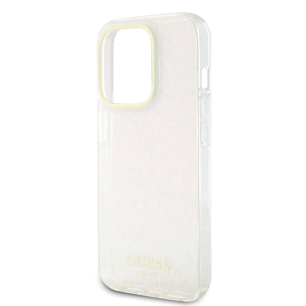 Futrola za Apple iPhone 15 Pro, Guess, IML Faceted Mirror Disco Iridescent, Roze