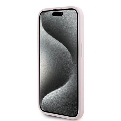 Futrola za Apple iPhone 15 Pro, Karl Lagerfeld, Diagonal Quilted Script, Roze