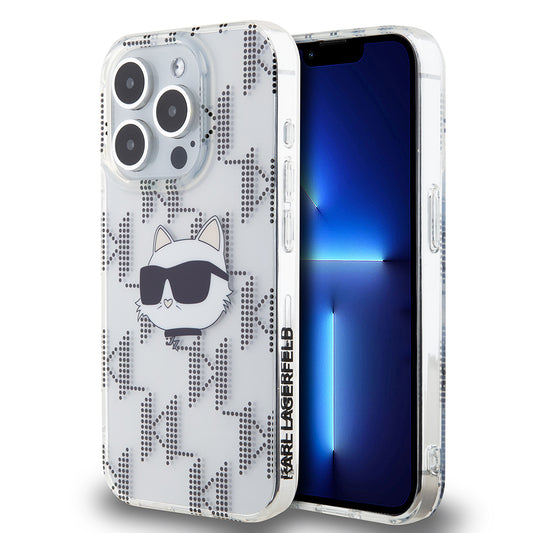 Futrola za Apple iPhone 15 Pro, Karl Lagerfeld, IML Electroplated Choupette Head, Transparentna