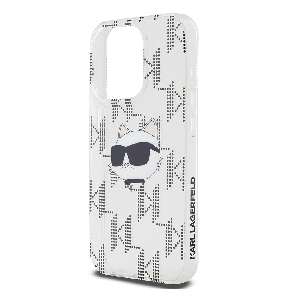 Futrola za Apple iPhone 15 Pro, Karl Lagerfeld, IML Electroplated Choupette Head, Transparentna
