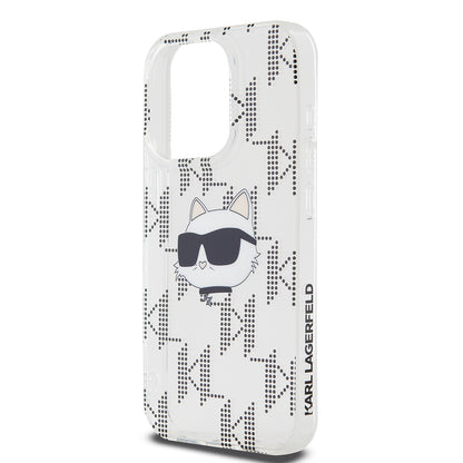 Futrola za Apple iPhone 15 Pro, Karl Lagerfeld, IML Electroplated Choupette Head, Transparentna