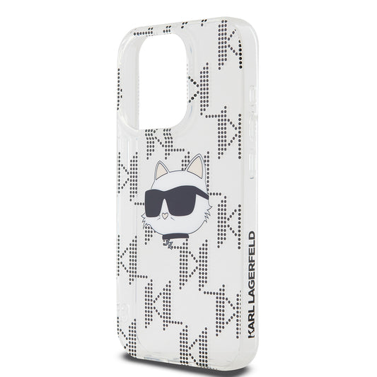 Futrola za Apple iPhone 15 Pro, Karl Lagerfeld, IML Electroplated Choupette Head, Transparentna