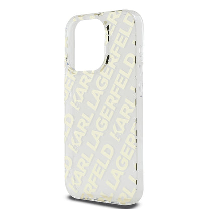 Futrola za Apple iPhone 15 Pro, Karl Lagerfeld, IML Electroplated Repeated Logo, Zlatna